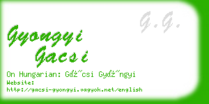 gyongyi gacsi business card
